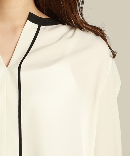 LAUTREAMONT - 配色パイピングブラウス LAUTREAMONT（ロートレアモン）の「【WEB別注】配色パイピング