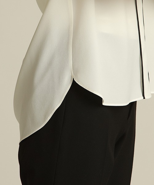 LAUTREAMONT - 配色パイピングブラウス LAUTREAMONT（ロートレアモン）の「【WEB別注】配色パイピング