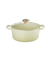 LE CREUSET - 【新品】 シグニチャー ココット・ロンド 18cm ローヌ（ゴールドツマミ） シグニチャー ココット・ロンド 18cm ソレイユ (シルバーツマミ