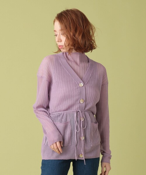 DEICY ニットカーディガン パープル DEICY（デイシー）｜ニット/セーター（パープル系）一覧 - WEAR