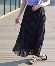 Ray BEAMS | Ray BEAMS / シアー ワッシャー プリーツ スカート(スカート)