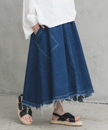 manana suerte | ダメージデニムスカート(デニムスカート)
