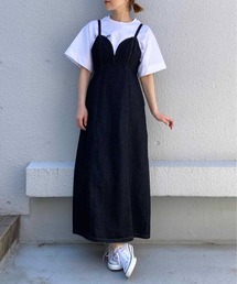 バックカットデニムドレス