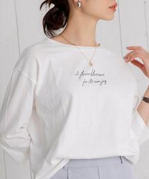 coen | ロゴプリント7分袖Tシャツ(Tシャツ/カットソー)