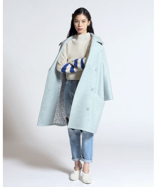 goocy（グーシー）の「Bigピーコート（ピーコート・レディース・オフホワイト/ブラック/ミント/キャメル・FREE）」の3枚目の写真