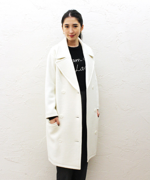 goocy（グーシー）の「Bigピーコート（ピーコート・レディース・オフホワイト/ブラック/ミント/キャメル・FREE）」の5枚目の写真