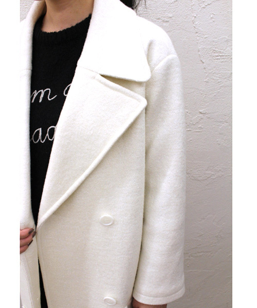 goocy（グーシー）の「Bigピーコート（ピーコート・レディース・オフホワイト/ブラック/ミント/キャメル・FREE）」の9枚目の写真