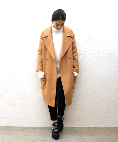 goocy（グーシー）の「Bigピーコート（ピーコート・レディース・オフホワイト/ブラック/ミント/キャメル・FREE）」の12枚目の写真