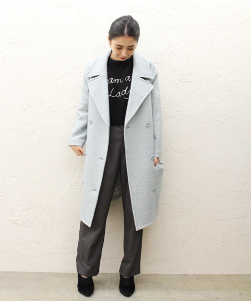 goocy（グーシー）の「Bigピーコート（ピーコート・レディース・オフホワイト/ブラック/ミント/キャメル・FREE）」の13枚目の写真