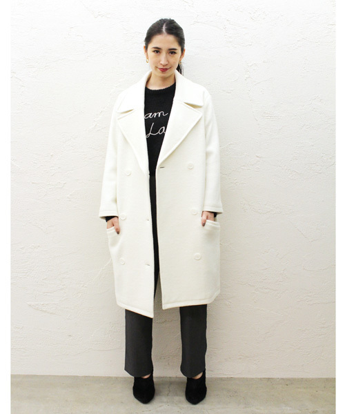 goocy（グーシー）の「Bigピーコート（ピーコート・レディース・オフホワイト/ブラック/ミント/キャメル・FREE）」の21枚目の写真