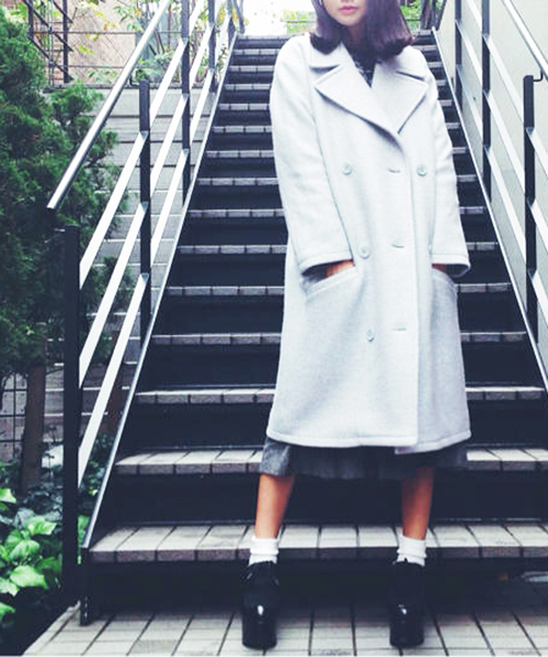 goocy（グーシー）の「Bigピーコート（ピーコート・レディース・オフホワイト/ブラック/ミント/キャメル・FREE）」の20枚目の写真