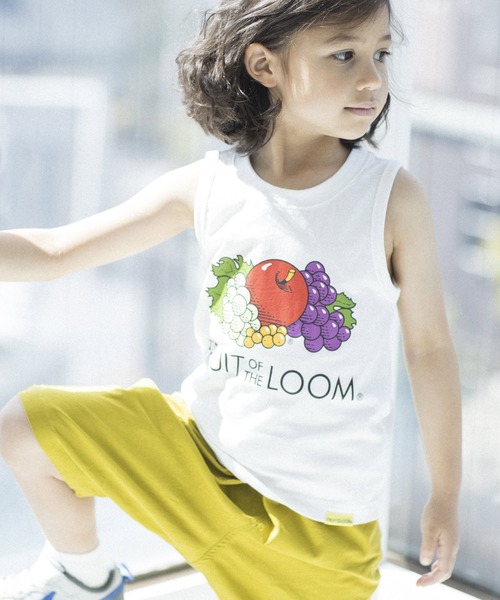 FRUIT OF THE LOOM（フルーツオブザルーム）の「ロゴPtタンクトップ（タンクトップ・キッズ・グレー/ホワイト/ブラック・130-140cm/110-120cm/90-100cm）」の2枚目の写真