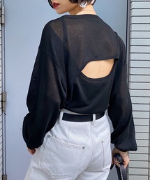 PAGEBOY | バックオープンシアーニット (デザインニット)(ニット/セーター)