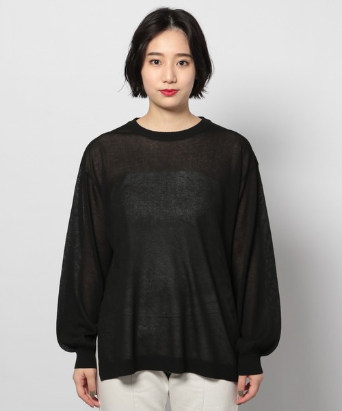 PAGEBOY(ページボーイ)の「バックオープンシアーニット (デザインニット)(ニット/セーター・レディース・ブラック/グレイッシュベージュ/アクア・FREE)」の10枚目の写真