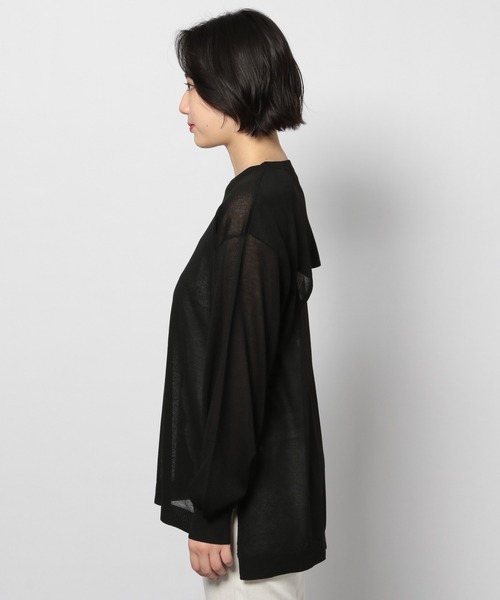 PAGEBOY(ページボーイ)の「バックオープンシアーニット (デザインニット)(ニット/セーター・レディース・ブラック/グレイッシュベージュ/アクア・FREE)」の18枚目の写真