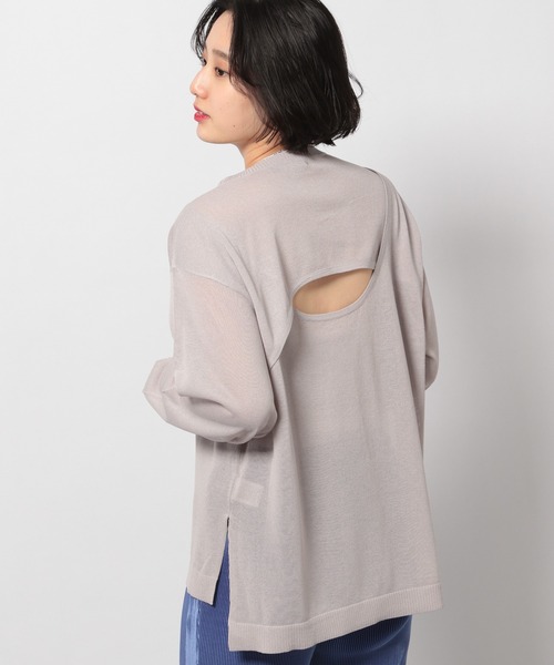 PAGEBOY(ページボーイ)の「バックオープンシアーニット (デザインニット)(ニット/セーター・レディース・ブラック/グレイッシュベージュ/アクア・FREE)」の20枚目の写真