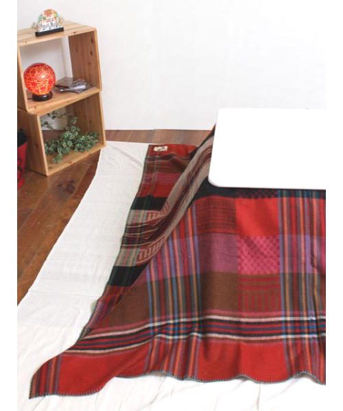 チャイハネ(チャイハネ)の「【チャイハネ】チェック柄アクリルマルチカバー(ブランケット・レディース・ネイビー/ピンク/オレンジ/ブルー/レッド/グリーン/パープル/ブラウン/カラフル・FREE)」の7枚目の写真