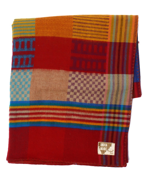 チャイハネ(チャイハネ)の「【チャイハネ】チェック柄アクリルマルチカバー(ブランケット・レディース・ネイビー/ピンク/オレンジ/ブルー/レッド/グリーン/パープル/ブラウン/カラフル・FREE)」の9枚目の写真