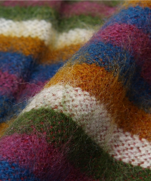 チャイハネ(チャイハネ)の「【チャイハネ】チェック柄アクリルマルチカバー(ブランケット・レディース・ネイビー/ピンク/オレンジ/ブルー/レッド/グリーン/パープル/ブラウン/カラフル・FREE)」の12枚目の写真