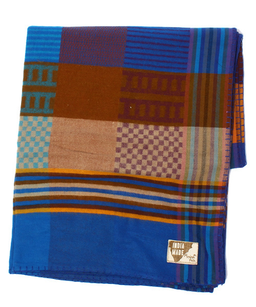 チャイハネ(チャイハネ)の「【チャイハネ】チェック柄アクリルマルチカバー(ブランケット・レディース・ネイビー/ピンク/オレンジ/ブルー/レッド/グリーン/パープル/ブラウン/カラフル・FREE)」の19枚目の写真