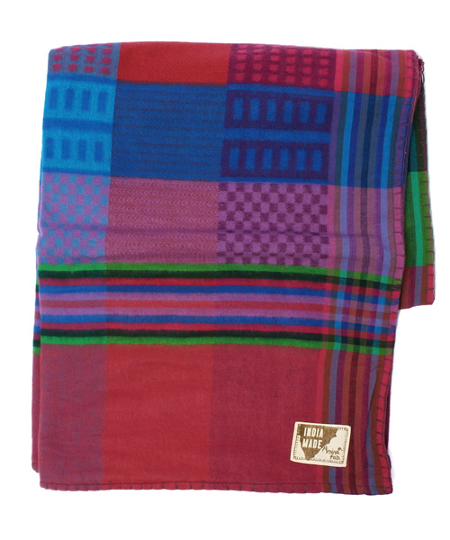 チャイハネ(チャイハネ)の「【チャイハネ】チェック柄アクリルマルチカバー(ブランケット・レディース・ネイビー/ピンク/オレンジ/ブルー/レッド/グリーン/パープル/ブラウン/カラフル・FREE)」の22枚目の写真