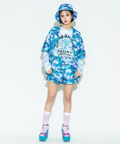 Candy Stripper（キャンディストリッパー）の「SPLENDID CANDY TIE DYE SHORT パンツ（その他パンツ・レディース・グレー/オレンジ/ブルー・2）」の18枚目の写真