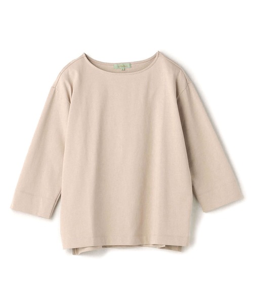 Petit Honfleur(プチオンフルール)の「オーガニックコットンボートネックTシャツ(Tシャツ/カットソー・レディース・ベージュ/ブルー/ピンク/グリーン/チャコールグレー/ホワイト・M/L)」の16枚目の写真