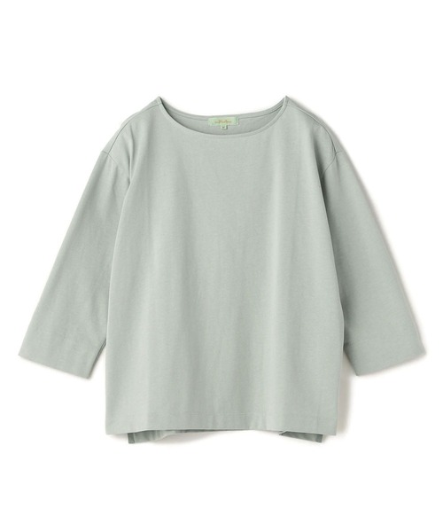 Petit Honfleur(プチオンフルール)の「オーガニックコットンボートネックTシャツ(Tシャツ/カットソー・レディース・ベージュ/ブルー/ピンク/グリーン/チャコールグレー/ホワイト・M/L)」の10枚目の写真