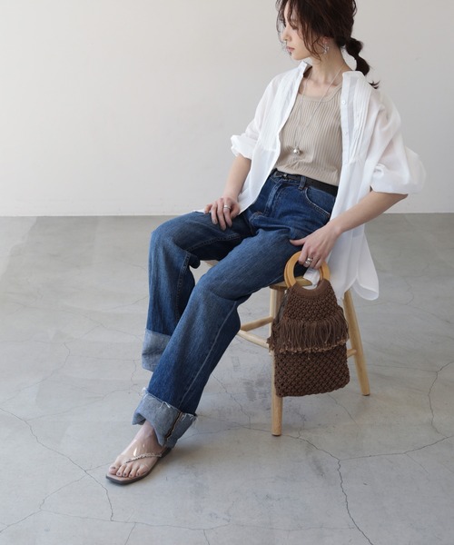 frames RAY CASSIN（フレームスレイカズン）の「【WEB限定】袖ボリュームピンタックチュニック２（シャツ/ブラウス・レディース・キナリ/オフホワイト/ラベンダー/ミント/バイオレット・FREE）」の12枚目の写真