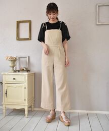 ショルダーリボンサロペット