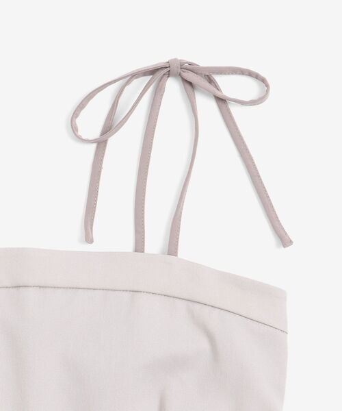 MAJESTIC LEGON（マジェスティックレゴン）の「ショルダーリボンサロペット（サロペット/オーバーオール・レディース・ブラック/ベージュ/グレイッシュベージュ・SMALL/MEDIUM）」の17枚目の写真