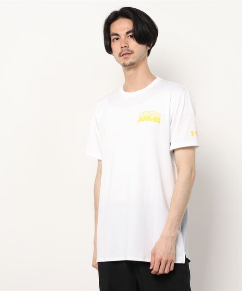 UNDER ARMOUR（アンダーアーマー）の「UAテック クール Tシャツ（バスケットボール/MEN）（Tシャツ/カットソー・メンズ・ホワイト/ブラック・XL/MD/XXL/LG/3XL/SM）」の2枚目の写真