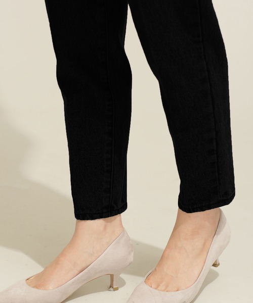 NANO universe（ナノユニバース）の「【WEB限定】【骨格ナチュラル】ハイウエストテーパードデニムパンツ（デニムパンツ・レディース・ネイビー/ホワイト/ブラック/ダークネイビー/ブラック系その他・マルチサイズ）」の16枚目の写真