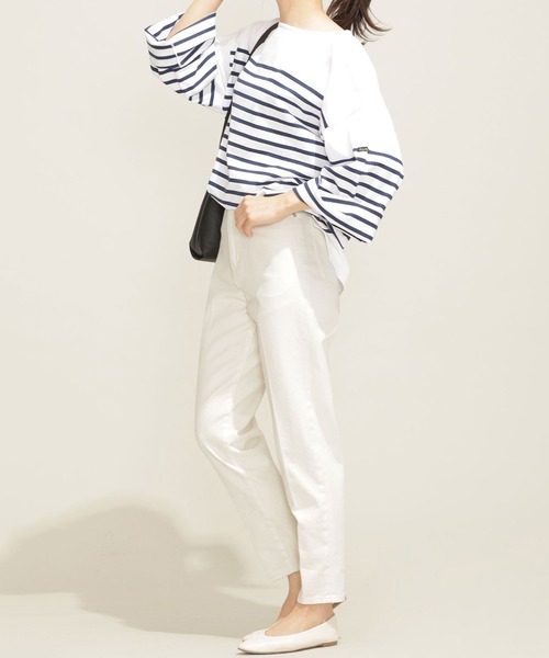 NANO universe（ナノユニバース）の「【WEB限定】【骨格ナチュラル】ハイウエストテーパードデニムパンツ（デニムパンツ・レディース・ネイビー/ホワイト/ブラック/ダークネイビー/ブラック系その他・マルチサイズ）」の19枚目の写真