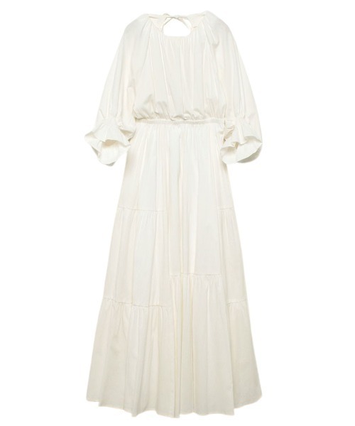 EIMY ISTOIRE（エイミーイストワール）の「リップルギャザーバックオープンワンピース（ワンピース・レディース・ミント/ブラック/ライトイエロー/ホワイト/ベージュ/ネイビー・FREE）」の10枚目の写真