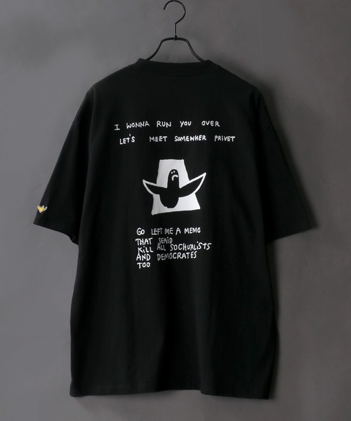 Mark Gonzales（マーク・ゴンザレス）の「【Mark Gonzales】ビッグシルエット グラフィックロゴ バックプリント Tシャツ（Tシャツ/カットソー・メンズ・ホワイト系その他/ブラック系その他/グリーン系その他/カーキ/オフホワイト/ブラック・M/L/XL）」の4枚目の写真