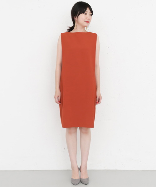 KBF+（ケービーエフプラス）の「KBF+　コクーンタックワンピース∴（ワンピース・レディース・オレンジ/グリーン系その他・ONE）」の12枚目の写真