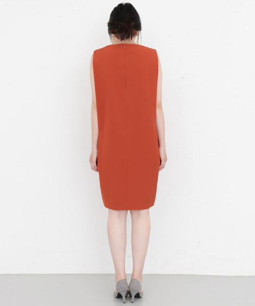 KBF+（ケービーエフプラス）の「KBF+　コクーンタックワンピース∴（ワンピース・レディース・オレンジ/グリーン系その他・ONE）」の8枚目の写真