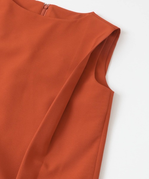 KBF+（ケービーエフプラス）の「KBF+　コクーンタックワンピース∴（ワンピース・レディース・オレンジ/グリーン系その他・ONE）」の7枚目の写真