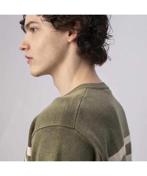 LACOSTE（ラコステ）の「ウォッシュドニットボーダーTシャツ（T