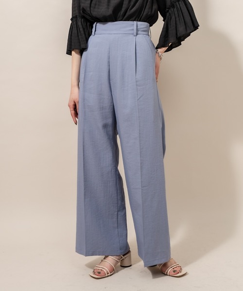 mline（エムライン）の「[mline] WEB限定 ワイドパンツ（その他パンツ・レディース・ベージュ/ピンク/イエロー/ブルー・1/2）」の2枚目の写真