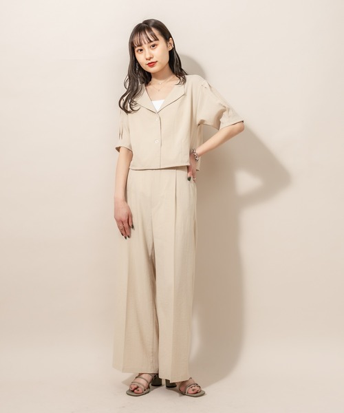 mline（エムライン）の「[mline] WEB限定 ワイドパンツ（その他パンツ・レディース・ベージュ/ピンク/イエロー/ブルー・1/2）」の5枚目の写真