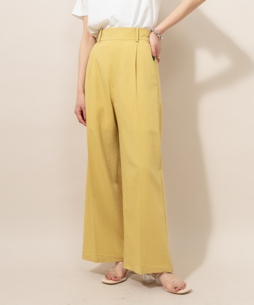 mline（エムライン）の「[mline] WEB限定 ワイドパンツ（その他パンツ・レディース・ベージュ/ピンク/イエロー/ブルー・1/2）」の7枚目の写真