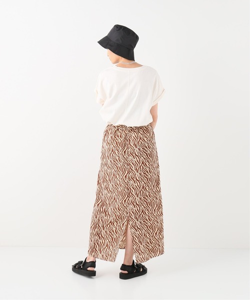 Simplicite（サンプリシテ）の「ゼブラプリントスカート◆（スカート・レディース・ブラック/ベージュ/ブラウン・FREE）」の6枚目の写真