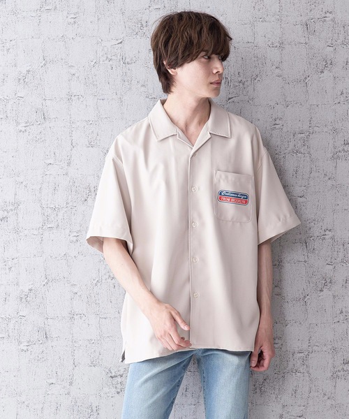 LB/S （エルビーエス）の「レトロ刺繍 半袖ビッグシルエットバックプリントオープンカラー（開襟）シャツ（シャツ/ブラウス・メンズ・グリーン/ベージュ/ホワイト/ブルー系その他・MEDIUM/LARGE）」の18枚目の写真