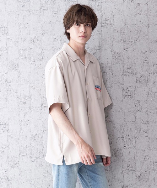 LB/S （エルビーエス）の「レトロ刺繍 半袖ビッグシルエットバックプリントオープンカラー（開襟）シャツ（シャツ/ブラウス・メンズ・グリーン/ベージュ/ホワイト/ブルー系その他・MEDIUM/LARGE）」の19枚目の写真