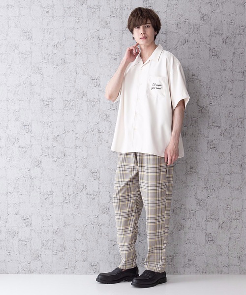 LB/S （エルビーエス）の「レトロ刺繍 半袖ビッグシルエットバックプリントオープンカラー（開襟）シャツ（シャツ/ブラウス・メンズ・グリーン/ベージュ/ホワイト/ブルー系その他・MEDIUM/LARGE）」の11枚目の写真