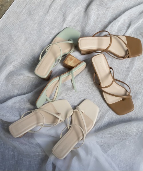 RANDA（ランダ）の「マーブルヒールトングミュールサンダル（サンダル・レディース・ブラック/ブラウン/ミント/クリーム・LL/S/M/L）」の4枚目の写真