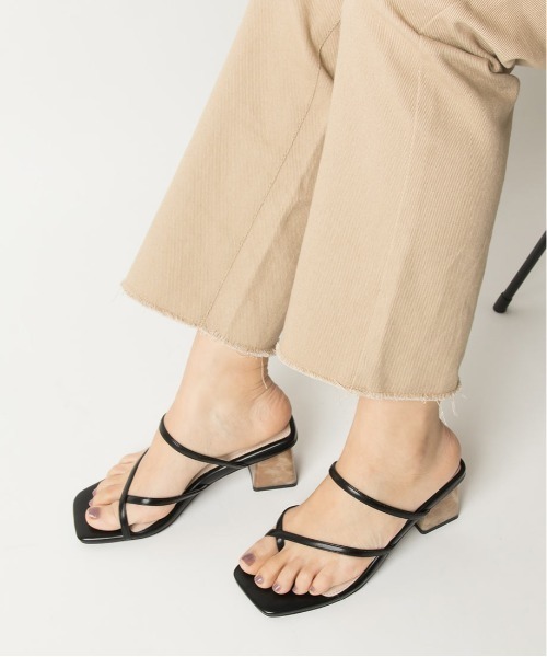 RANDA（ランダ）の「マーブルヒールトングミュールサンダル（サンダル・レディース・ブラック/ブラウン/ミント/クリーム・LL/S/M/L）」の6枚目の写真