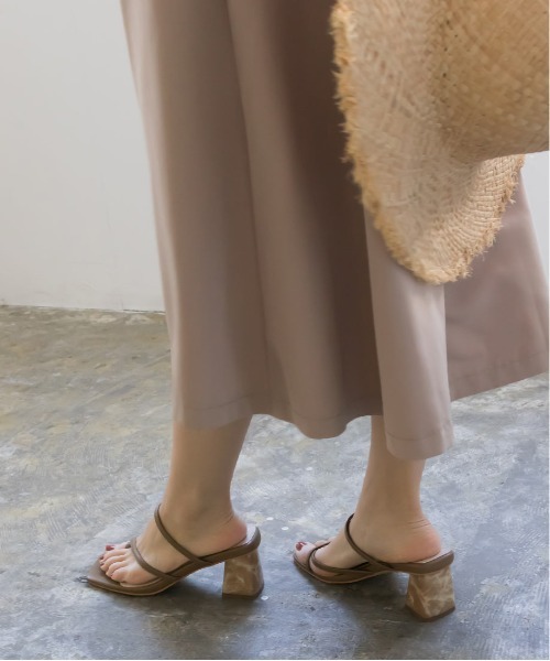 RANDA（ランダ）の「マーブルヒールトングミュールサンダル（サンダル・レディース・ブラック/ブラウン/ミント/クリーム・LL/S/M/L）」の8枚目の写真